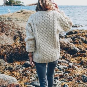 Vintage Speckled Aran Sweater | Size S | Wool